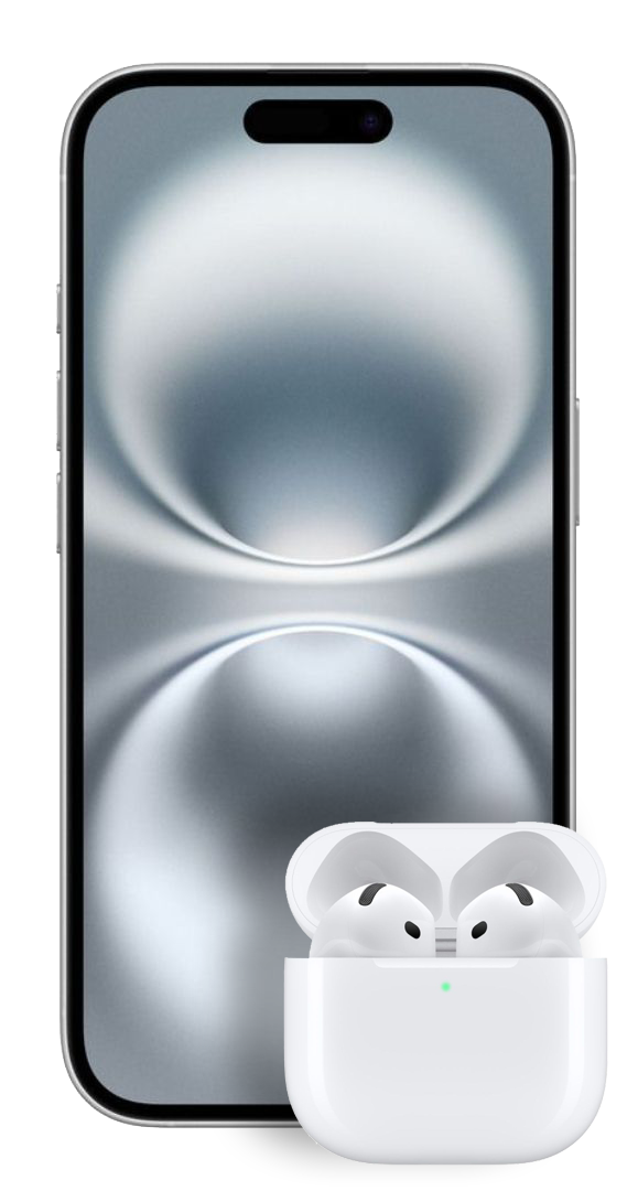 Apple iPhone 16 128 GB bela + darilo: Airpods 4